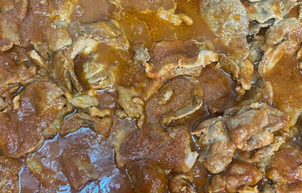 Magro con tomate y pimiento